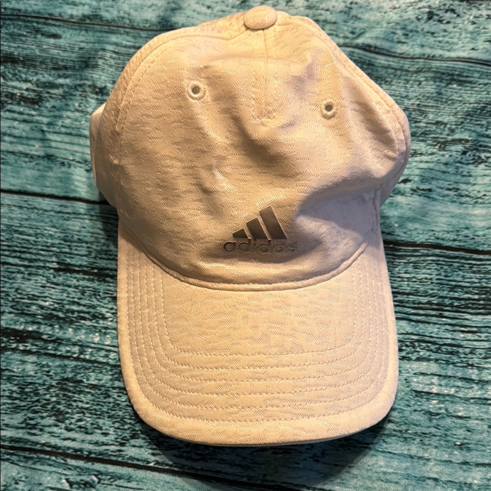Adidas White and Gray Cap